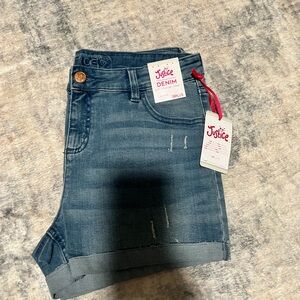 NWT Justice girls plus size Denim Shorts 18P